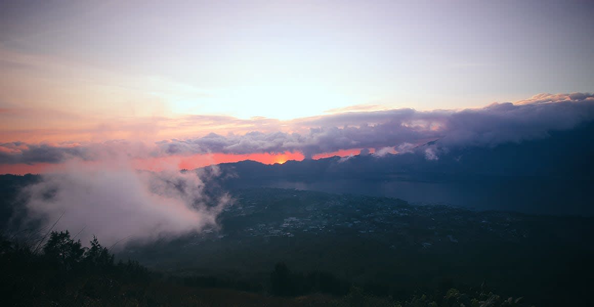 view from the vulcano bali morning