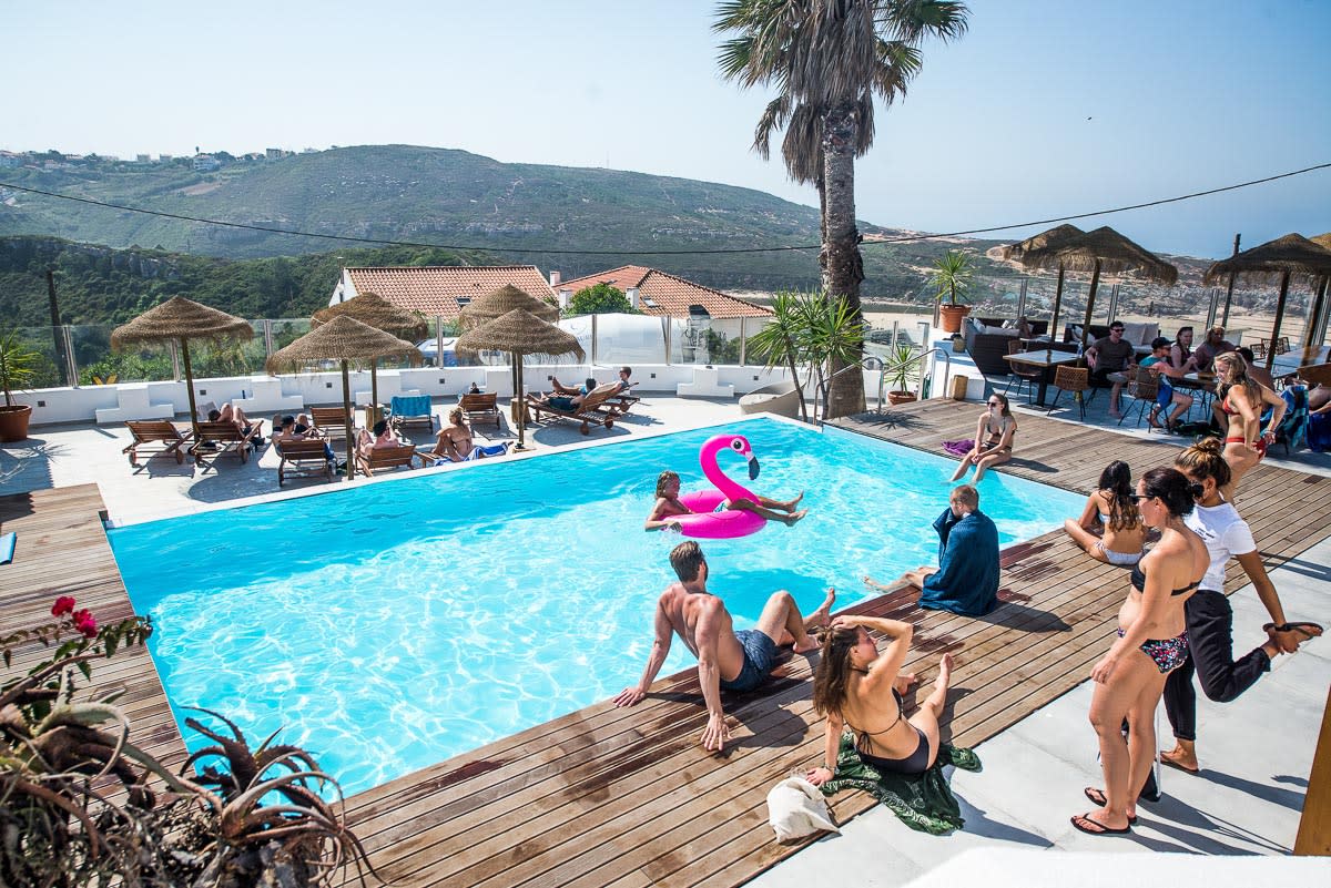 Pool at Lapoint Surf camp Ericeira Portugal
