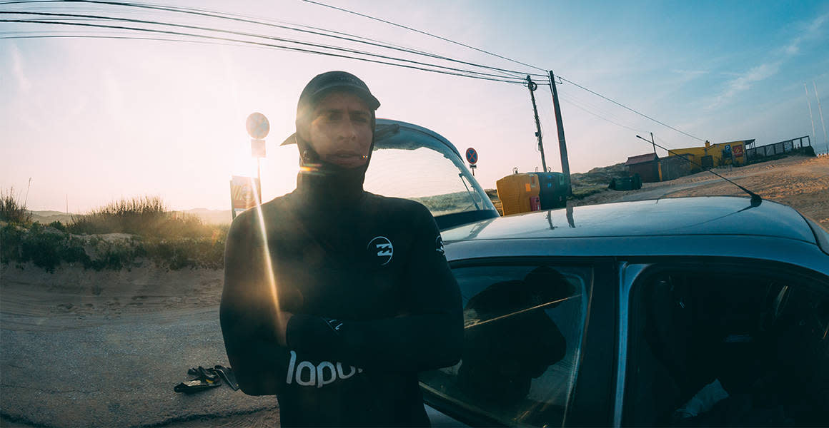 Chris ar brugt de sidste par år på strande og breaks i Portugal. Foto: Hallvard Kollveit