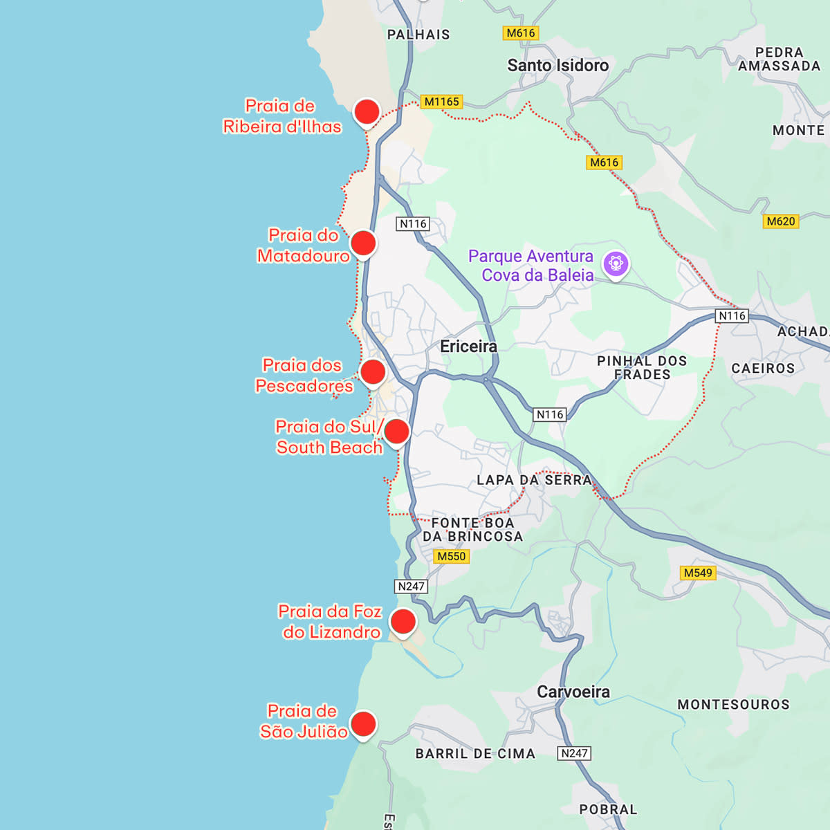 Surf-spots-Ericeira-map