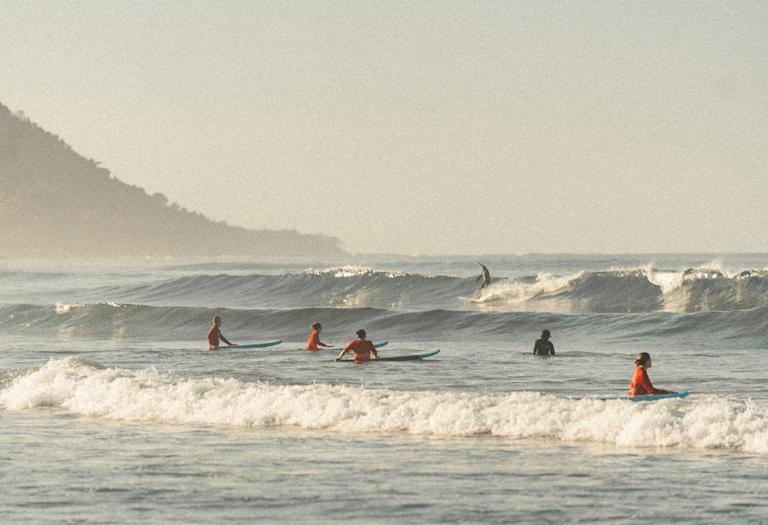 SG surf class in ocean waves lapoint surfcamp