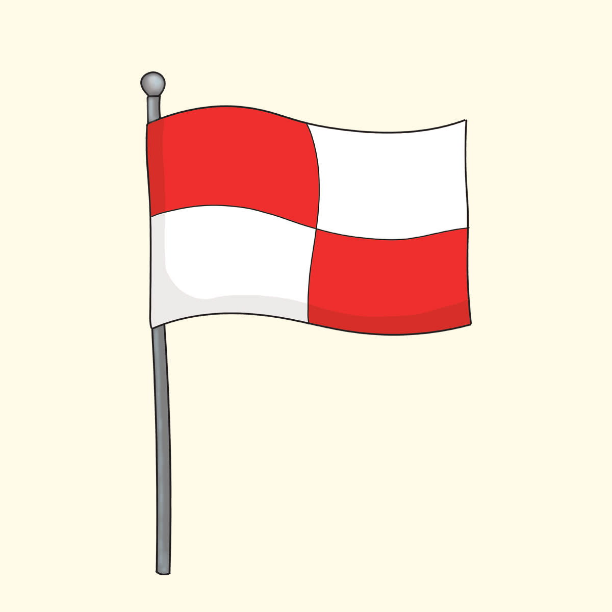 Warnings-flags-on-the-beach-red-and-white