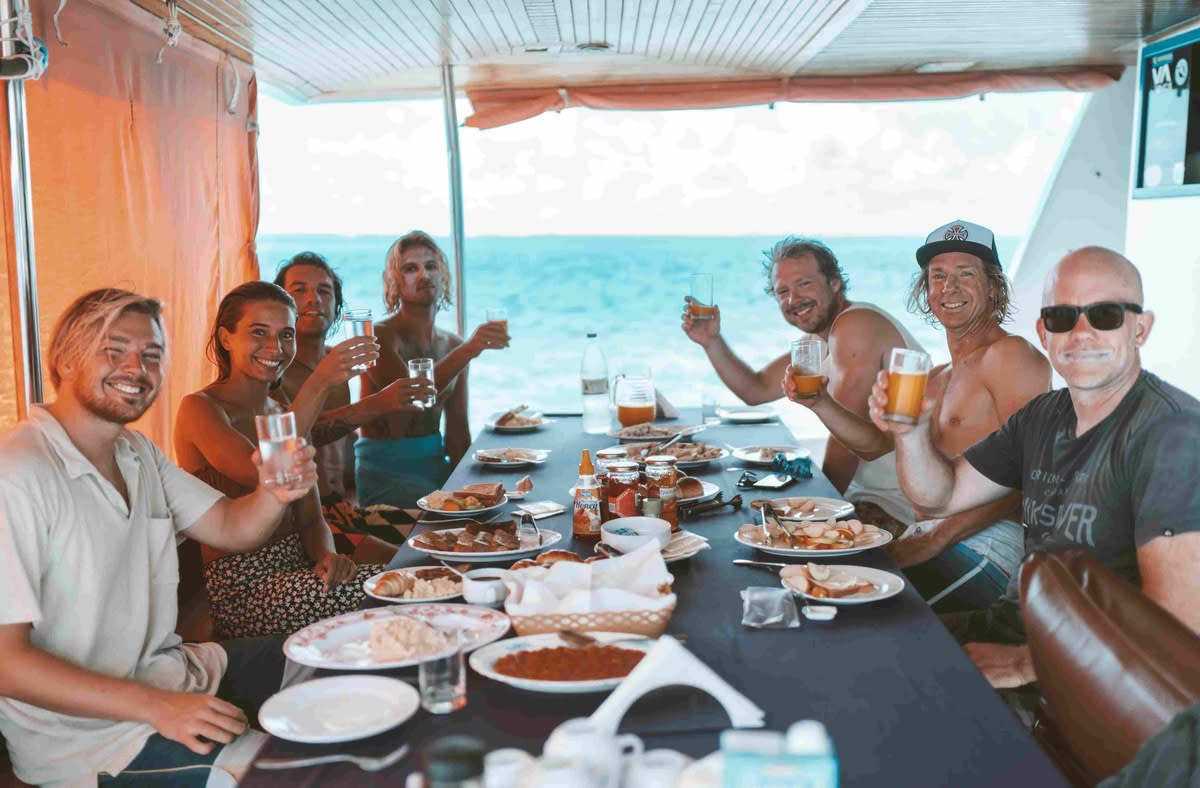 Boat in the Maldives with Lapoint