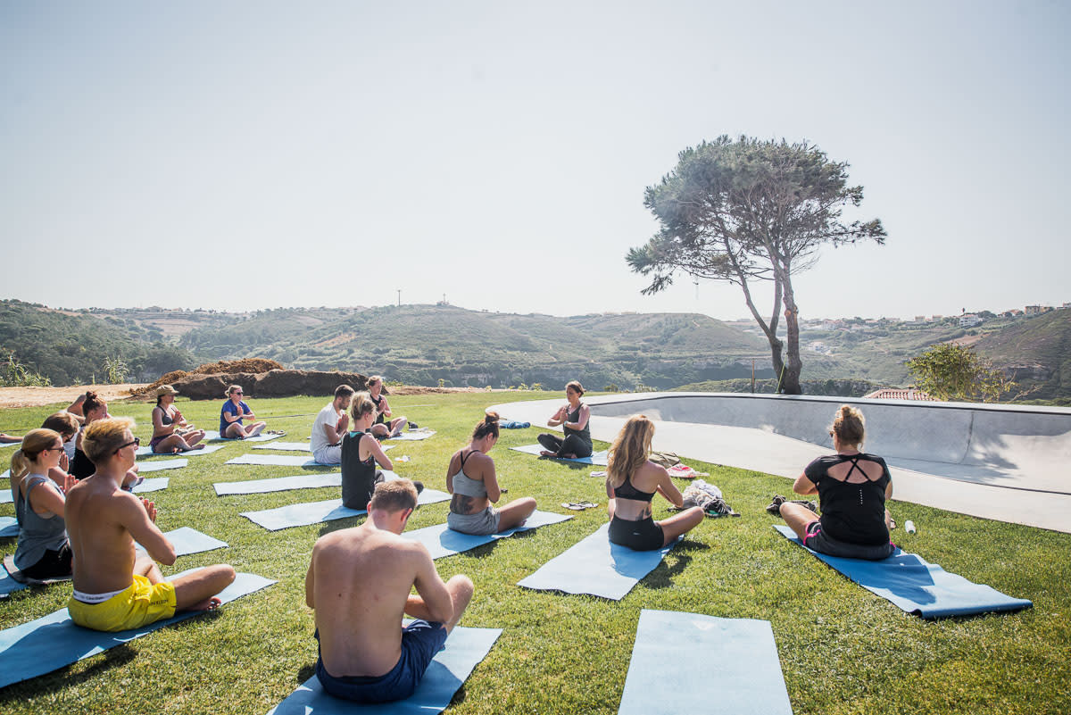 Yoga at Lapoint Surf camp Ericeira Portugal