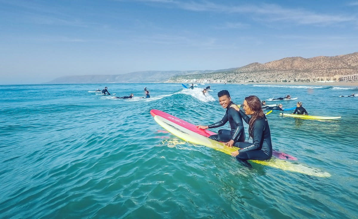 Surfing and friends