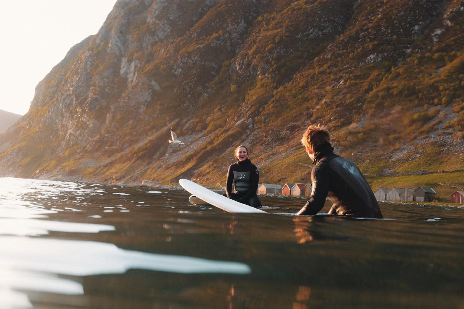 Surfers in Hoddevik Norway